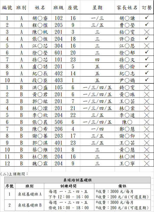 🏓114學年度第一學期 桌球基礎班公告(體育組)圖片